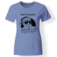 Vicces fekete humor póló női kék