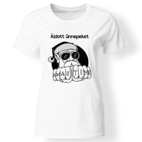 Vicces fekete humor póló női fehér