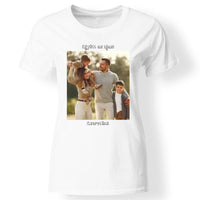 Egyedi képes női póló felirattal fehér