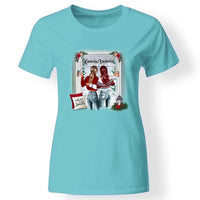 Karácsonyi ajándék legjobb barátnő póló türkiz