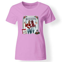 Karácsonyi ajándék legjobb barátnő póló rózsaszín