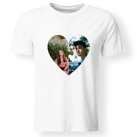 Szív puzzle egyedi képes férfi póló