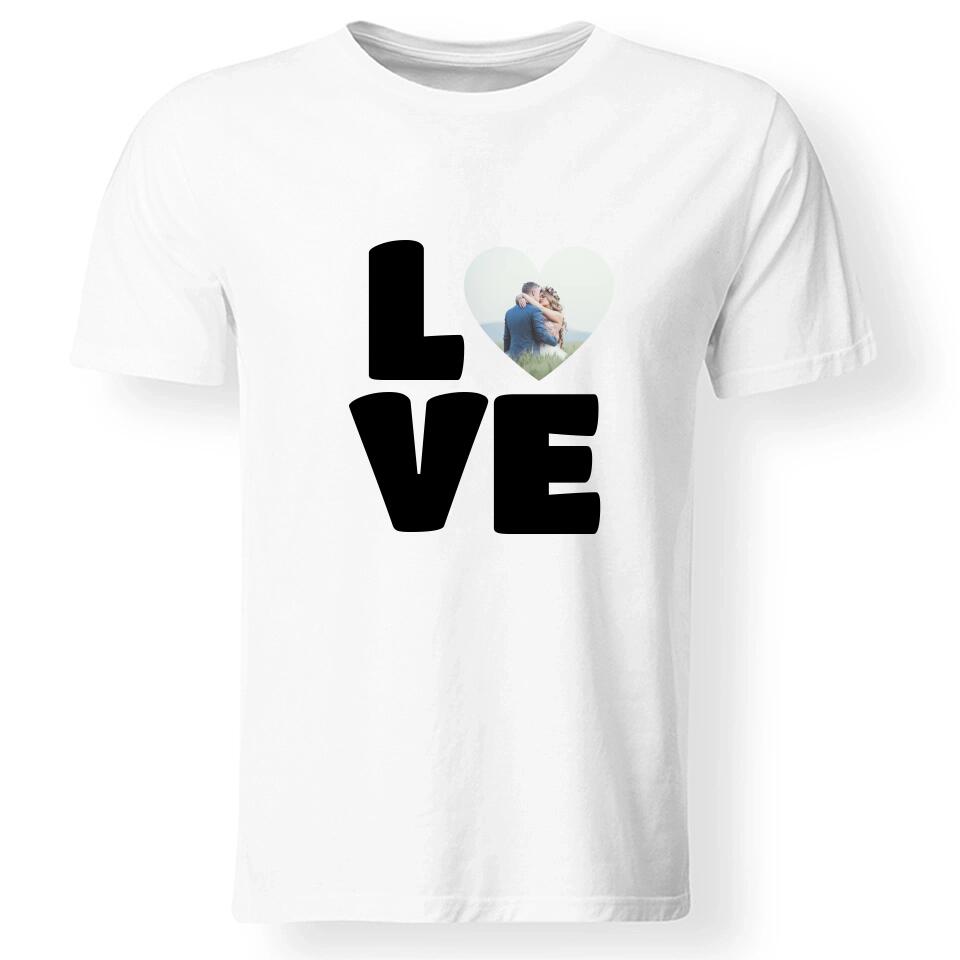 LOVE egyedi fényképes férfi póló