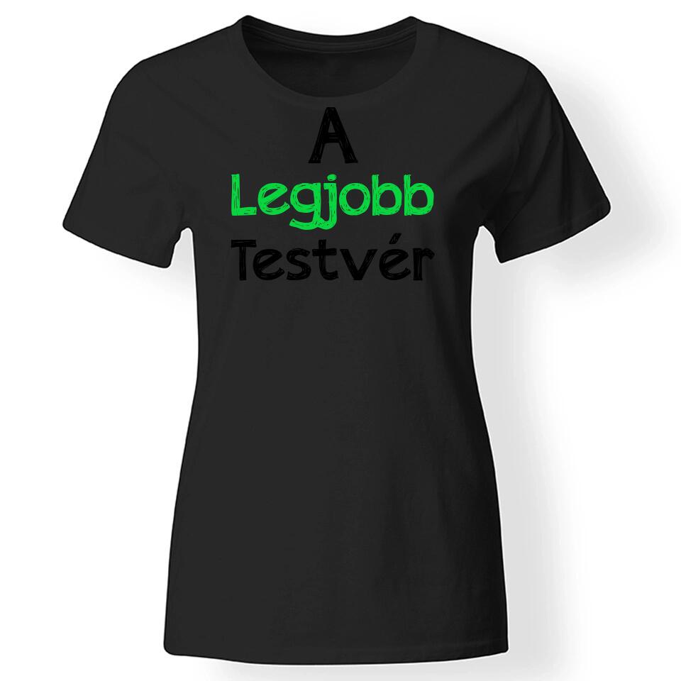 A legjobb testvér póló női fekete