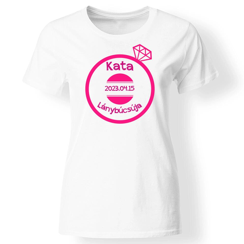 Lánybúcsú póló fehér