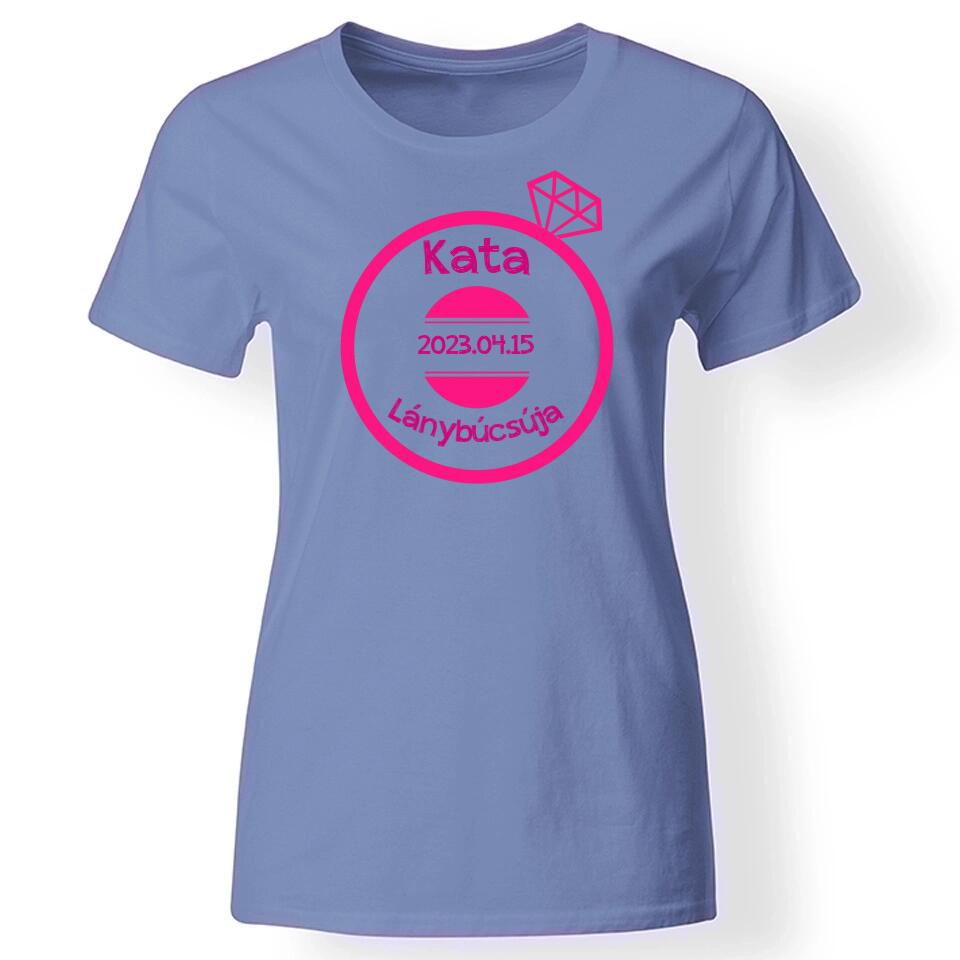 Lánybúcsú póló kék