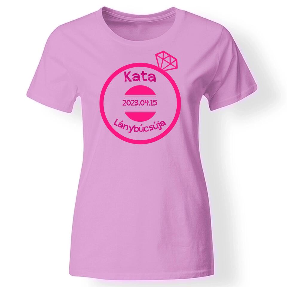 Lánybúcsú póló rózsaszín