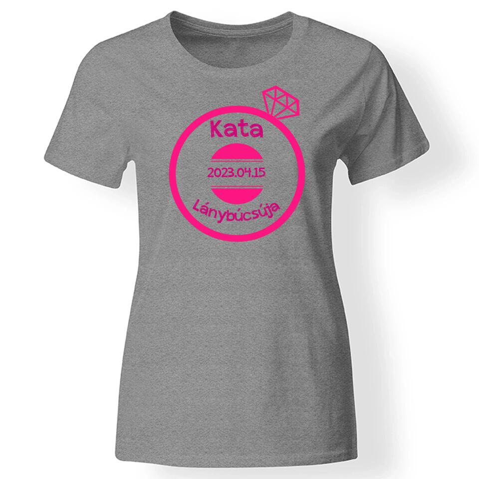 Lánybúcsú póló szürke