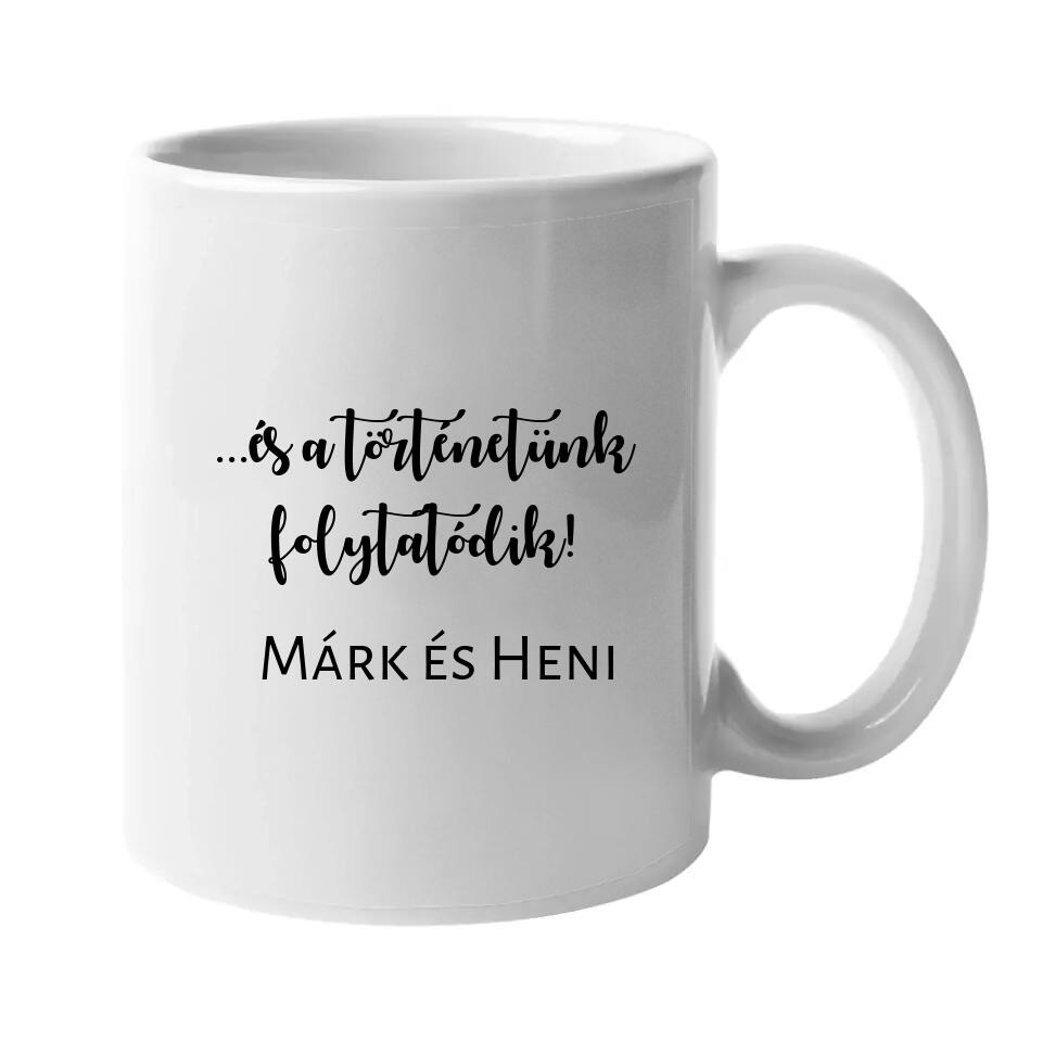 Egyedi képes mérföldkő bögre