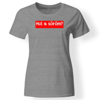 Feliratos póló nőknek szürke