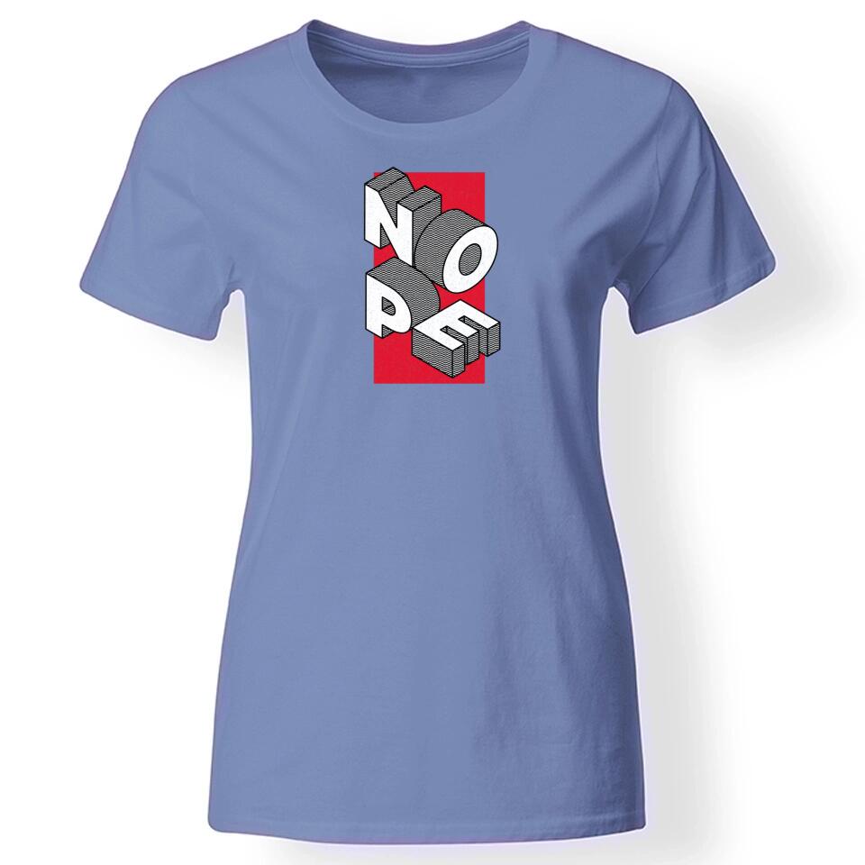 3D feliratos póló nőknek kék