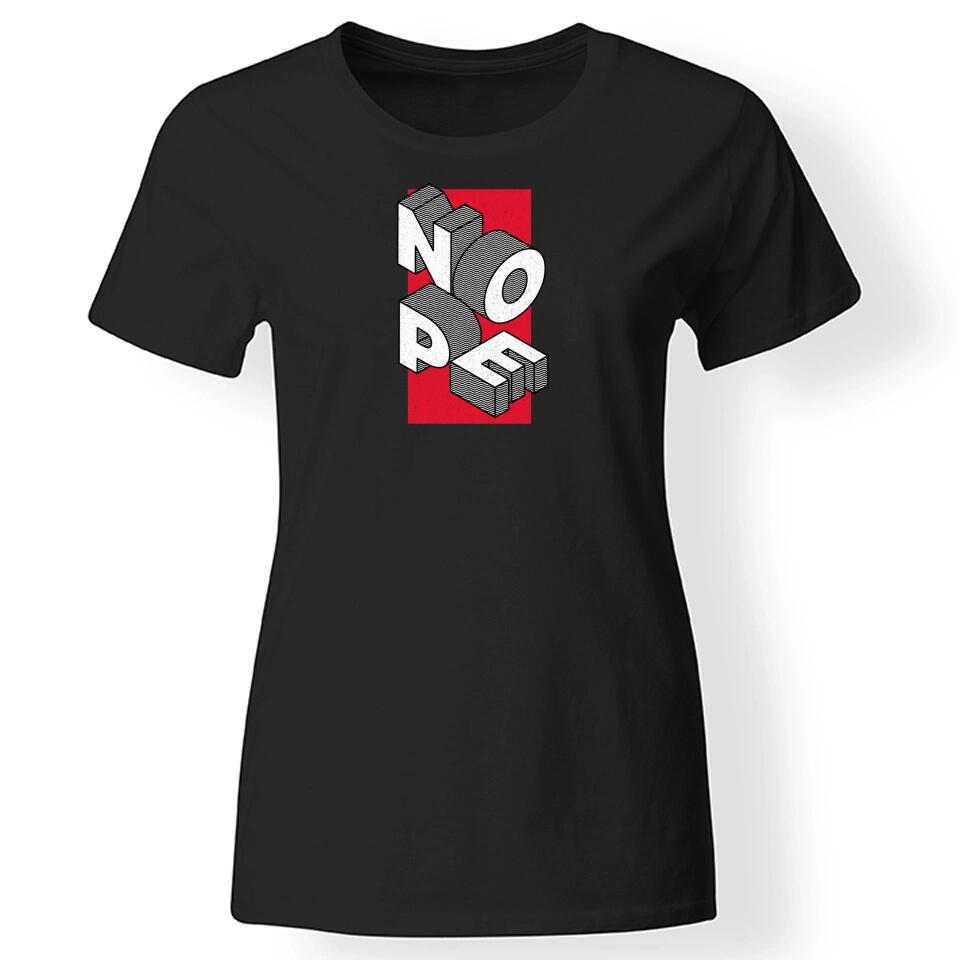 3D feliratos póló nőknek fekete