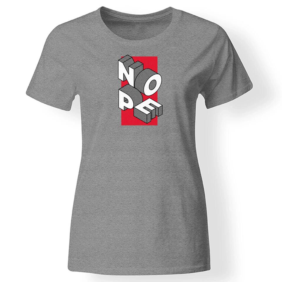 3D feliratos póló nőknek szürke