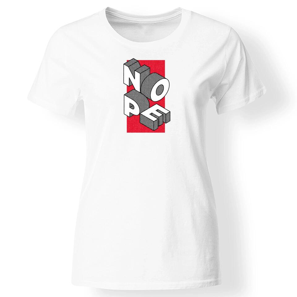 3D feliratos póló nőknek fehér