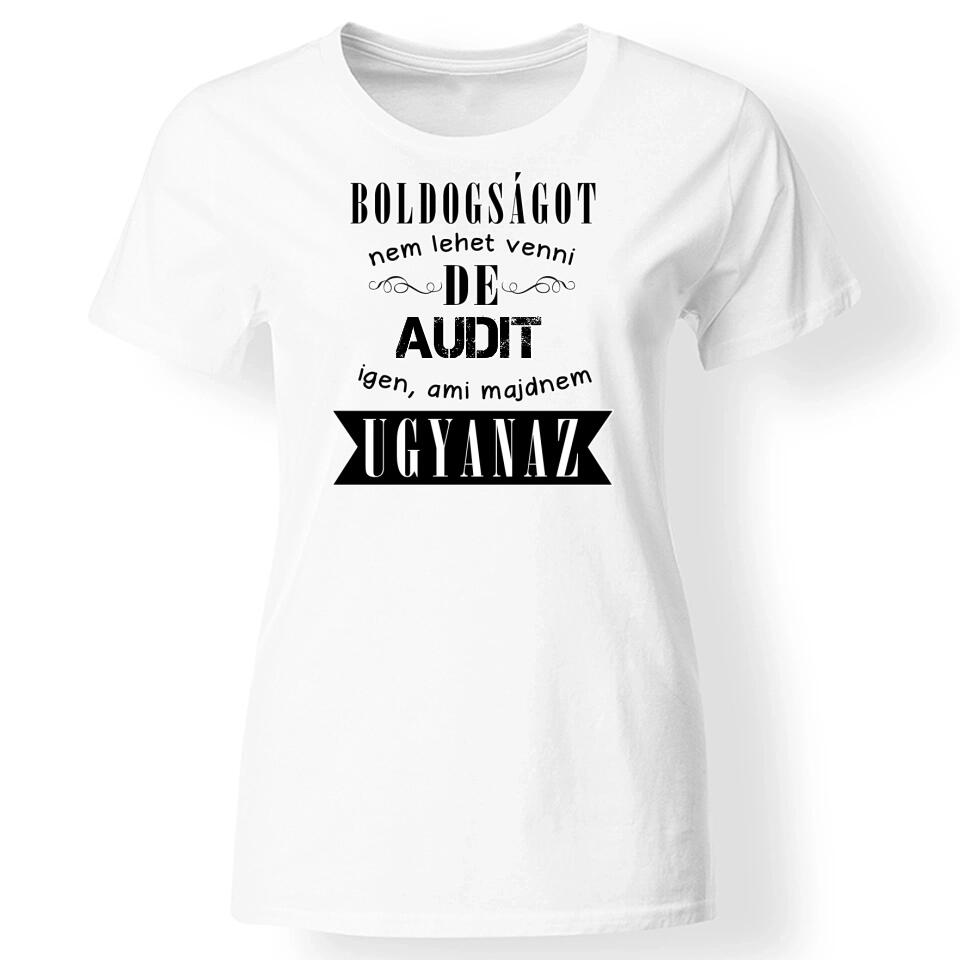 Autó márkás női póló fehér