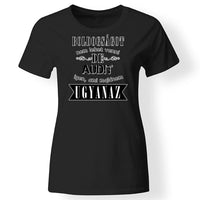 Autó márkás női póló fekete