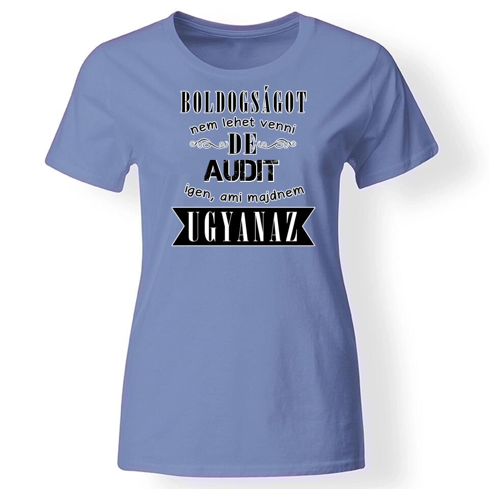 Autó márkás női póló kék