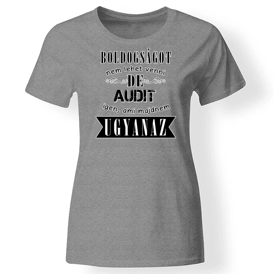 Autó márkás női póló szürke