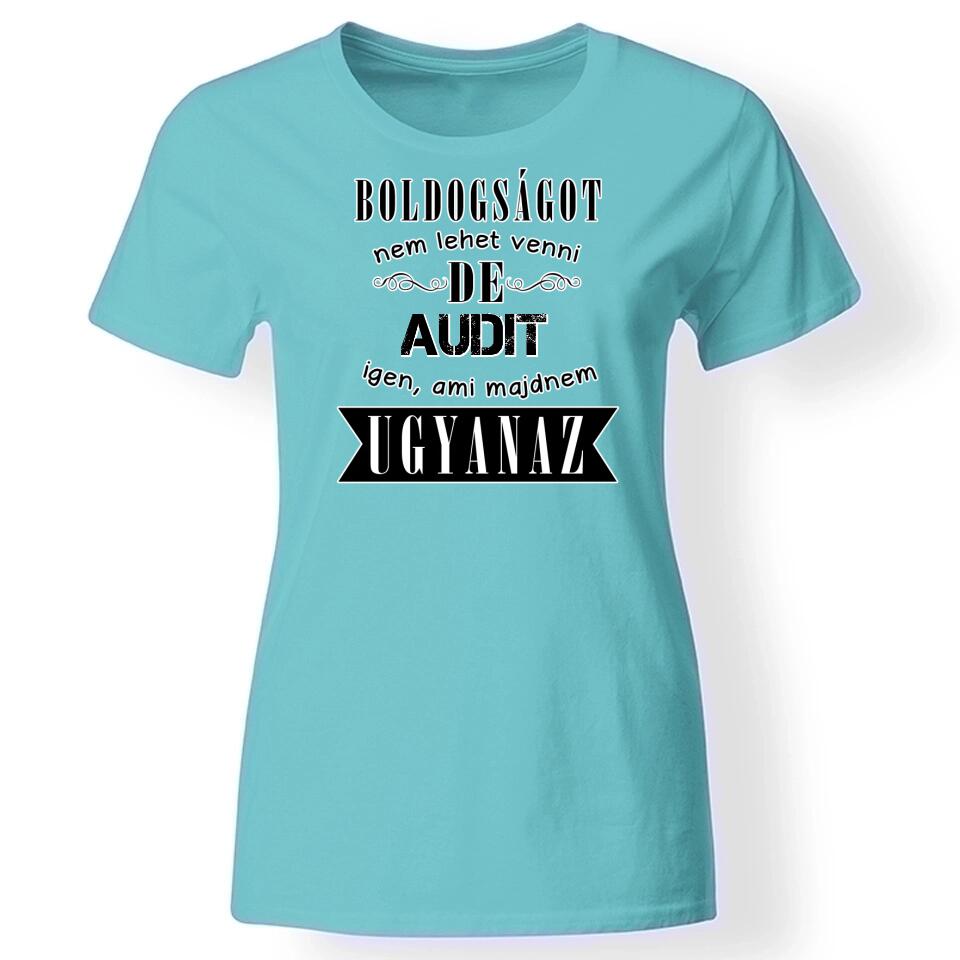 Autó márkás női póló türkiz