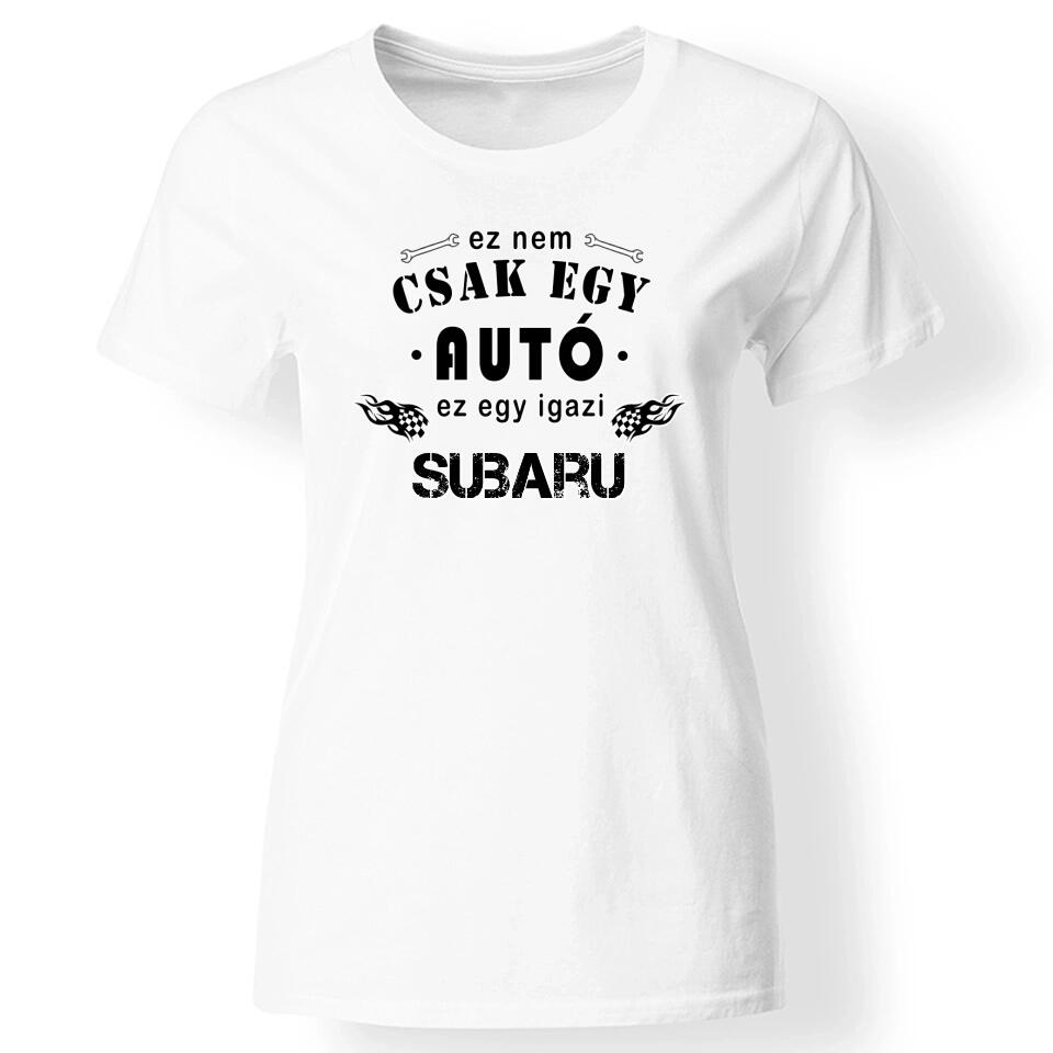 Ez egy igazi autós póló nőknek fehér