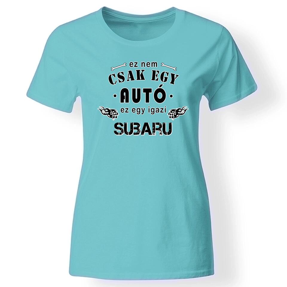 Ez egy igazi autós póló nőknek türkiz