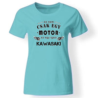 Ez egy igazi motoros póló nőknek türkiz
