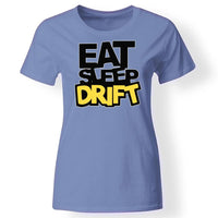 Eat, sleep, DRIFT póló nőknek kék