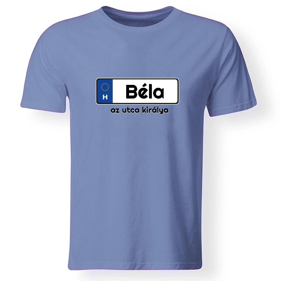 Rendszámtábla mintás póló férfiaknak