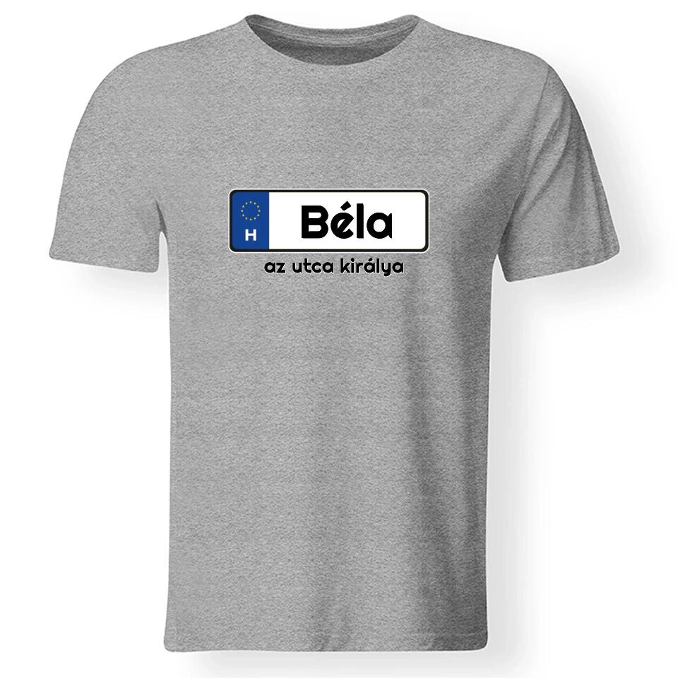 Rendszámtábla mintás póló férfiaknak