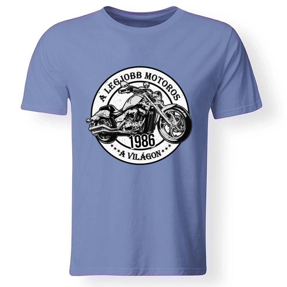 A legjobb motoros a világon póló férfiaknak