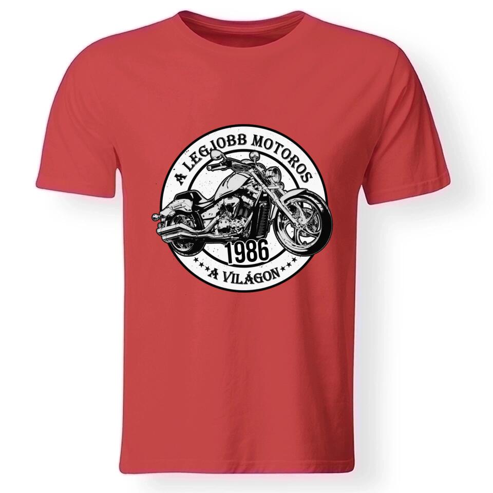 A legjobb motoros a világon póló férfiaknak