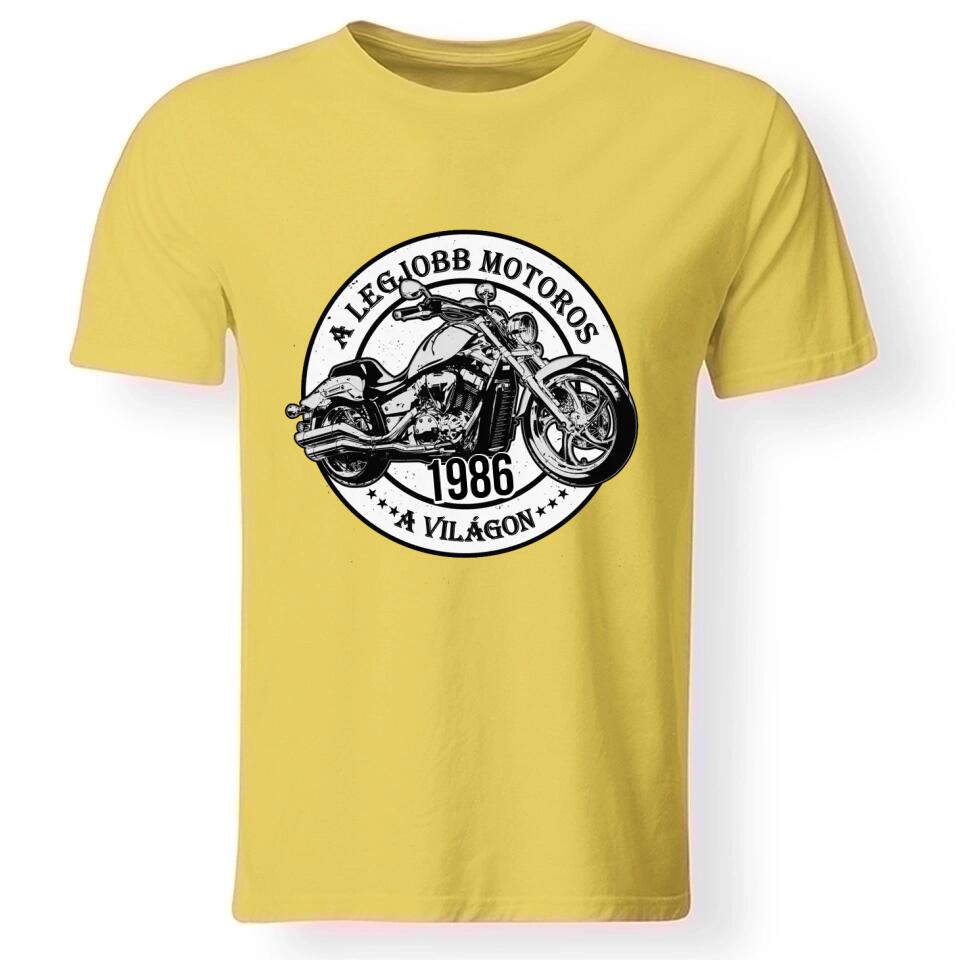 A legjobb motoros a világon póló férfiaknak