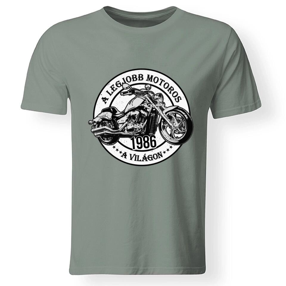 A legjobb motoros a világon póló férfiaknak