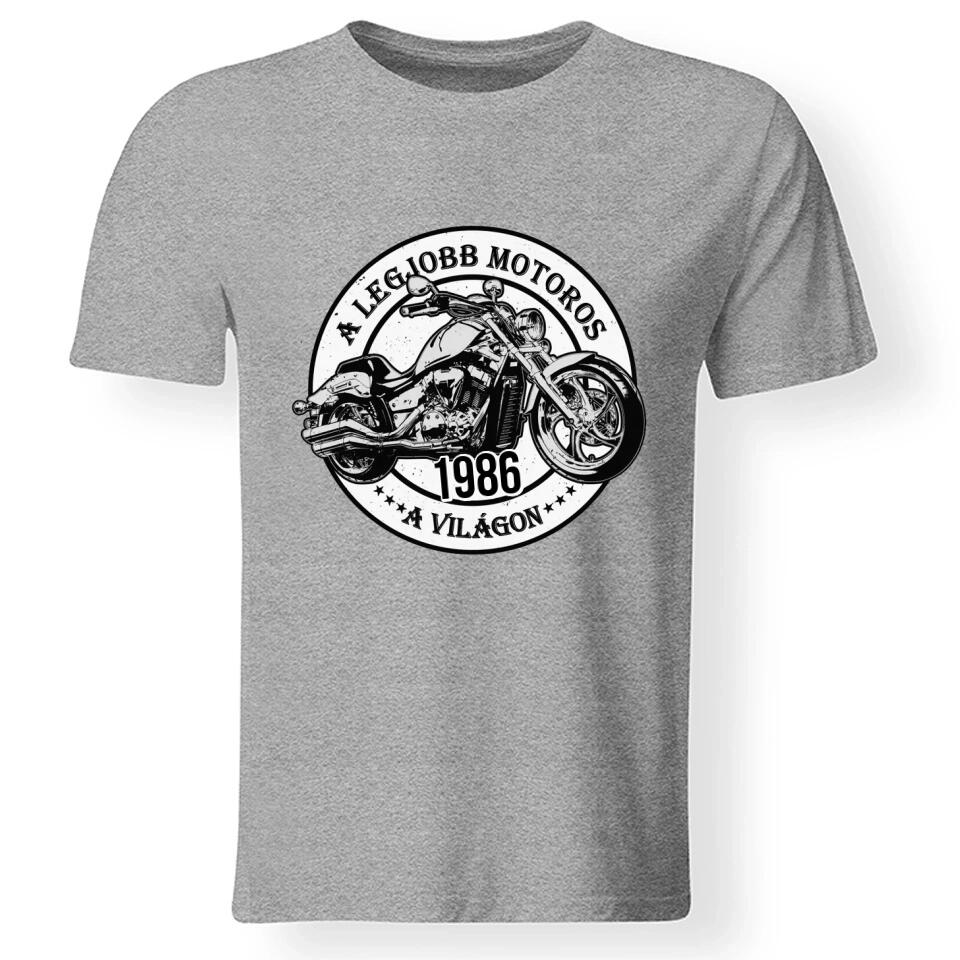 A legjobb motoros a világon póló férfiaknak