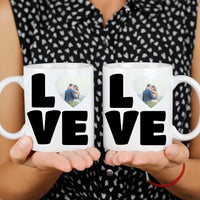 Love feliratos bögre egyedi fotóval