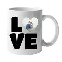 Love feliratos bögre egyedi fotóval