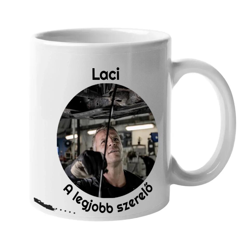 Egyedi képes autós bögre választható autóval