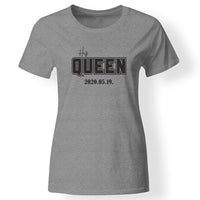 His Qeen női póló évszámmal szürke