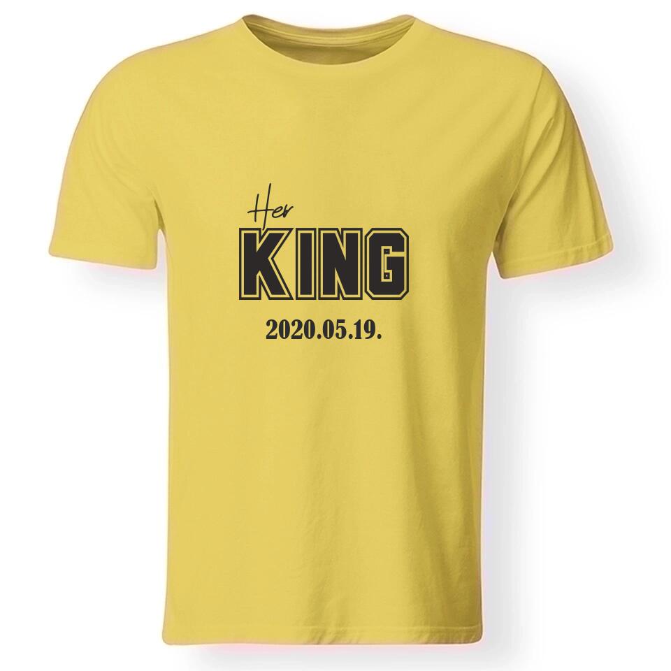 Her King férfi póló évszámmal