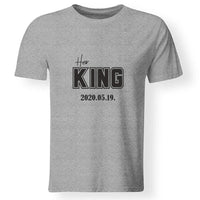Her King férfi póló évszámmalv