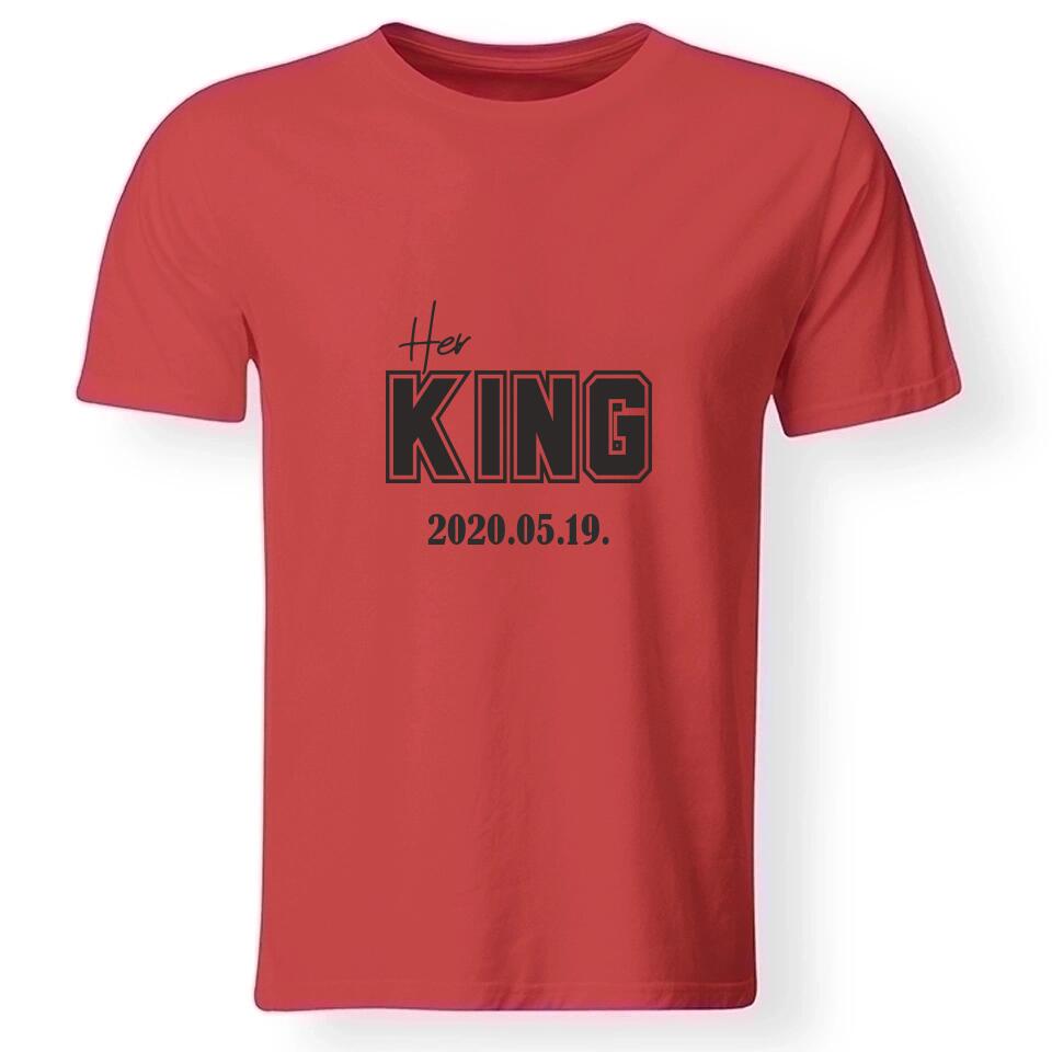 Her King férfi póló évszámmal
