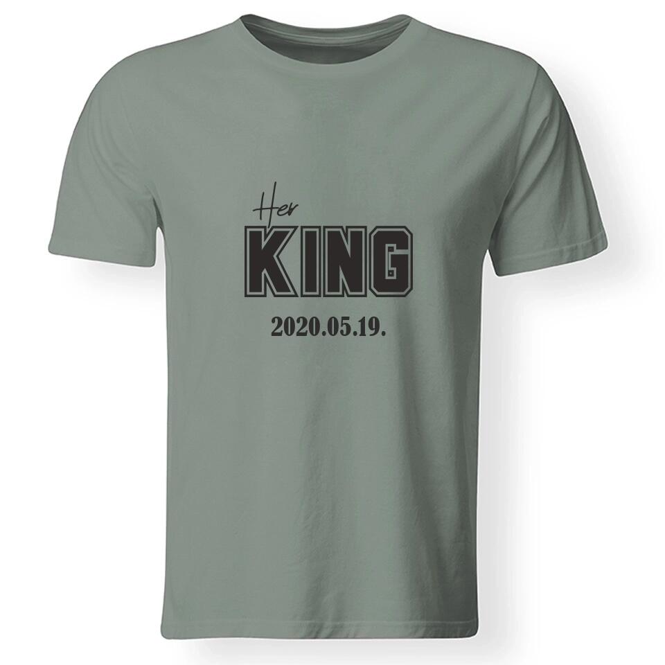 Her King férfi póló évszámmal