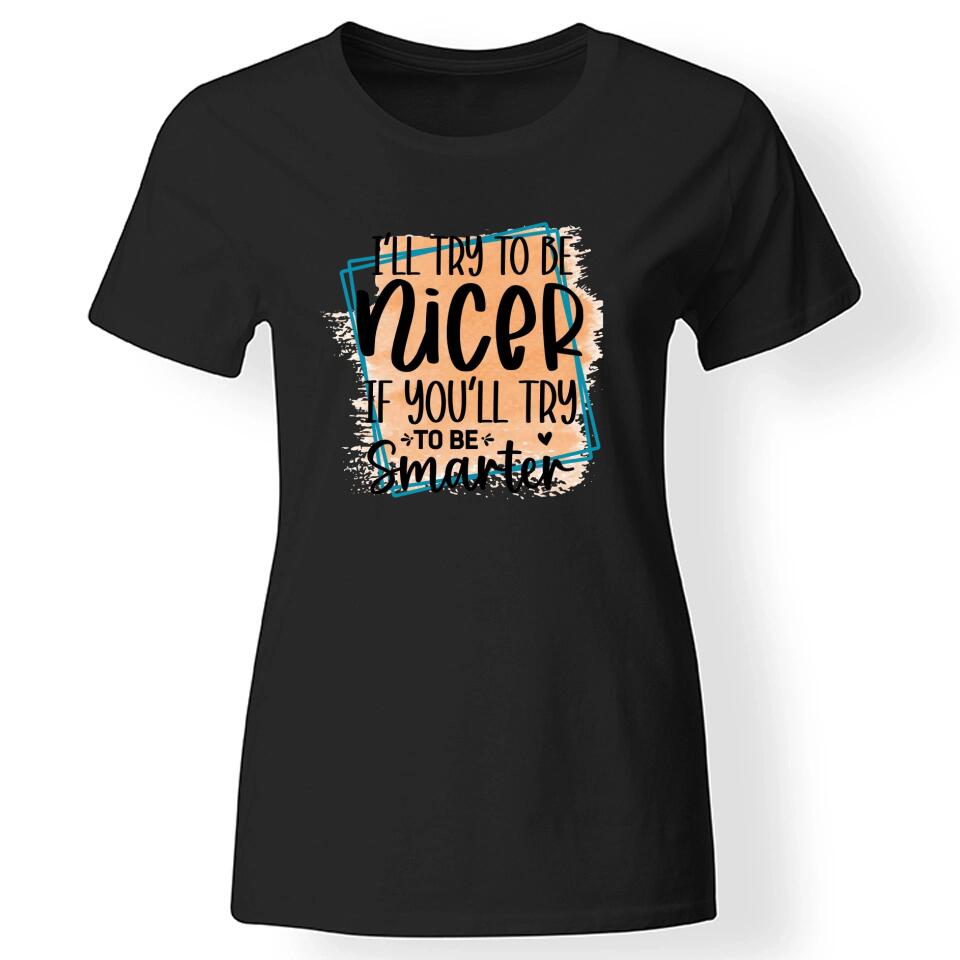 Szarkasztikus póló nőknek fekete