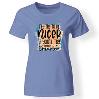 Szarkasztikus póló nőknek kék