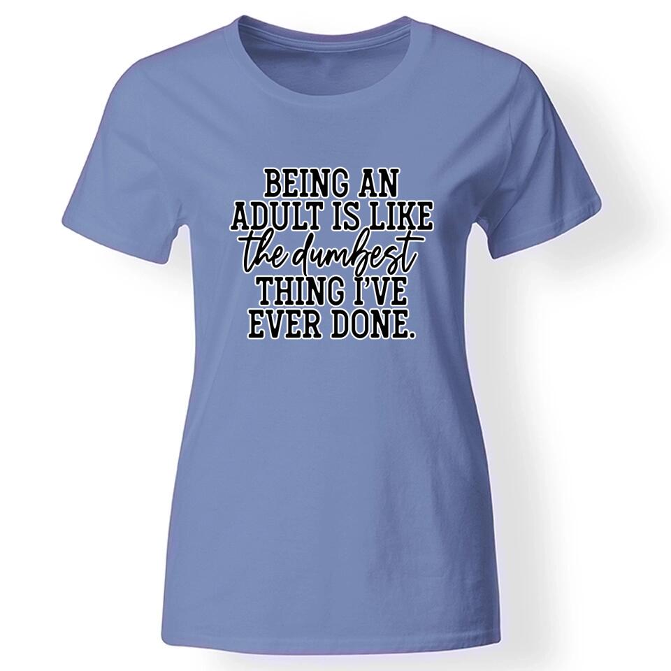 Vicces flegma feliratos póló nőknek kék