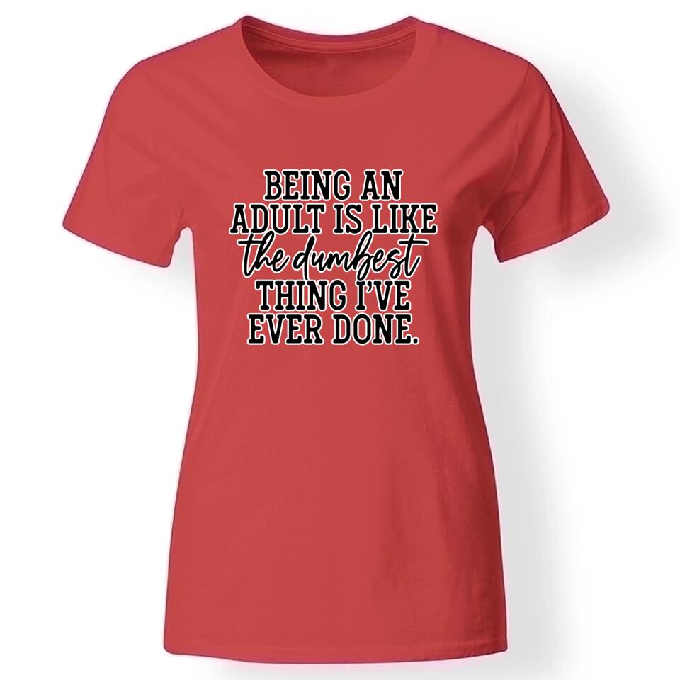 Vicces flegma feliratos póló nőknek piros