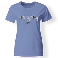 Mr és Mrs póló nőknek kék