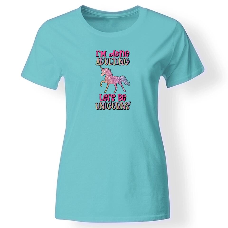 Unikornis póló nőknek türkiz