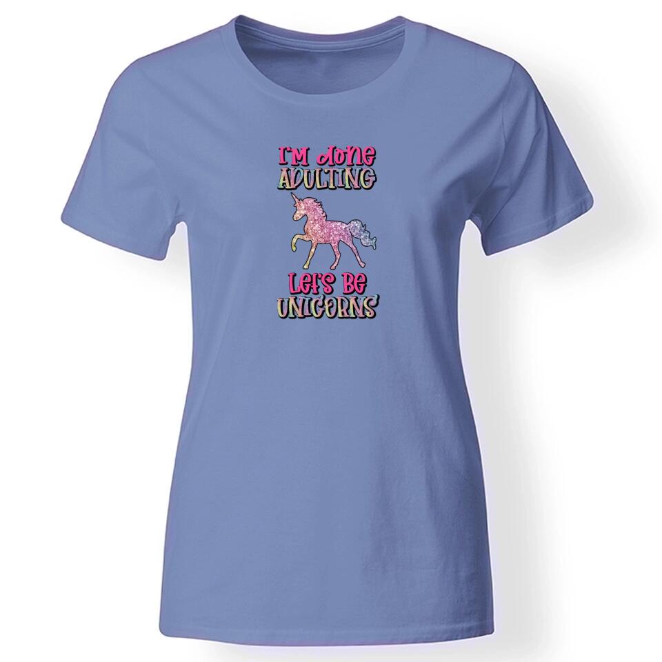Unikornis póló nőknek kék