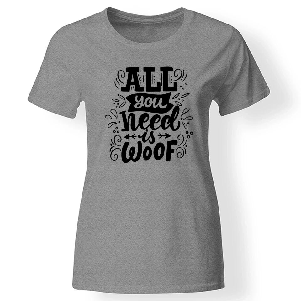 Póló kutyás feliratokkal nőknek szürke